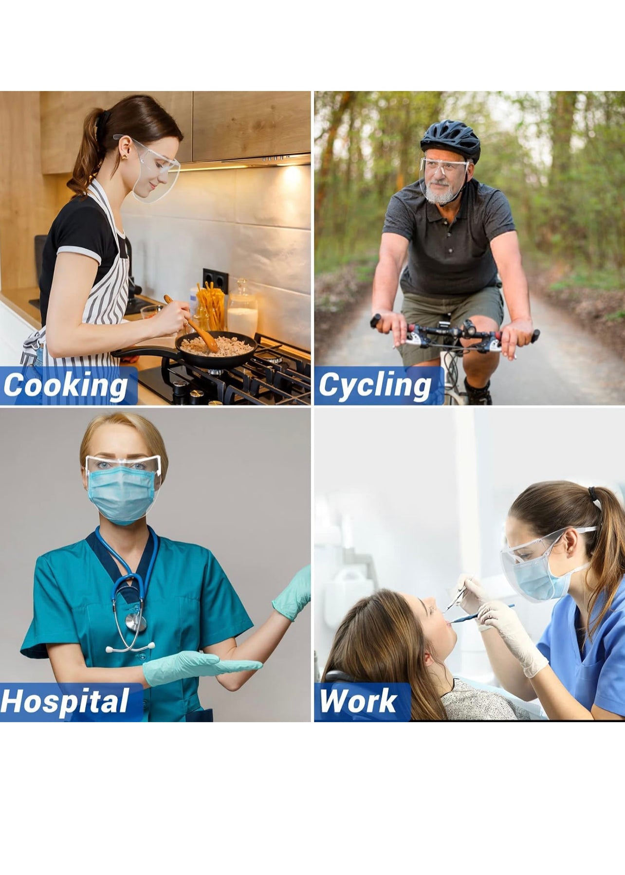 CLEAR SHIELD ANTI FOG REUSABLE PROTECTIVE MASK SHIELD